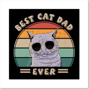 Best Cat Dad Ever Posters and Art